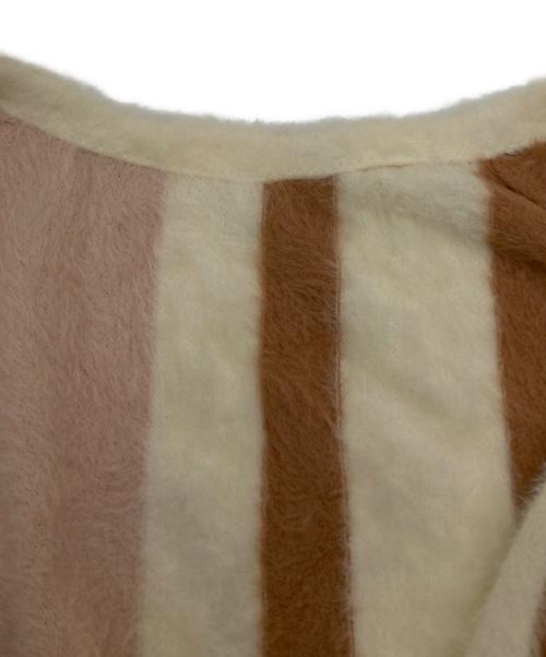 PAMM（パム）PAMM (パム) 知性のストライプカーディガン/ニットカーディガン ベージュ サイズ:FREEの古着・服飾アイテム