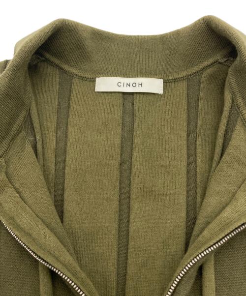 CINOH（チノ）CINOH (チノ) 別注 ハーフスリーブジップドレス オリーブ サイズ:36の古着・服飾アイテム