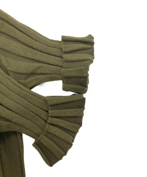 CINOH（チノ）CINOH (チノ) 別注 ハーフスリーブジップドレス オリーブ サイズ:36の古着・服飾アイテム