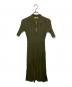 CINOH（チノ）の古着「別注 ハーフスリーブジップドレス」｜オリーブ