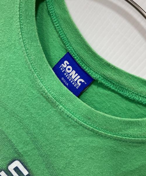 Sonic Impact（ソニックインパクト）Sonic Impact (ソニックインパクト) 00s ソニック・シャドウプリント tシャツ グリーン サイズ:表記なしの古着・服飾アイテム