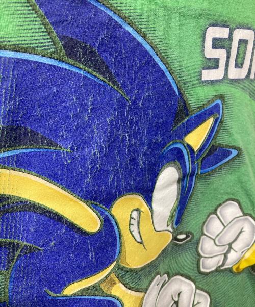 Sonic Impact（ソニックインパクト）Sonic Impact (ソニックインパクト) 00s ソニック・シャドウプリント tシャツ グリーン サイズ:表記なしの古着・服飾アイテム