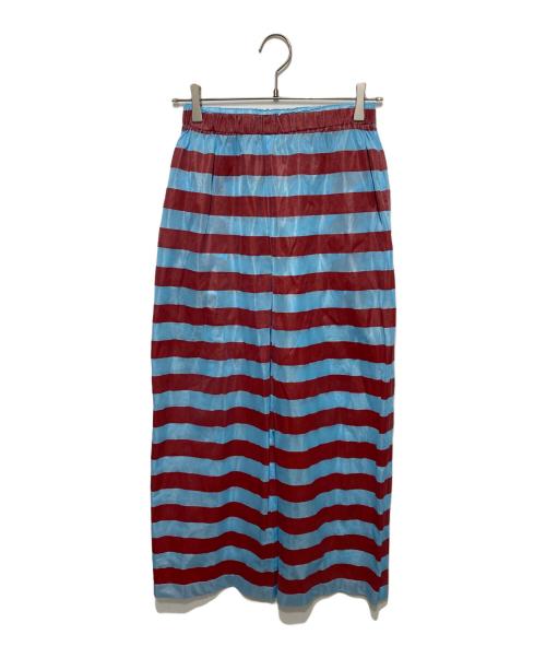 ROBE DE CHAMBRE COMME DES GARCONS（ローブドシャンブル コムデギャルソン）ROBE DE CHAMBRE COMME DES GARCONS (ローブドシャンブル コムデギャルソン) ボーダーパンツ レッド×ブルー サイズ:不明の古着・服飾アイテム