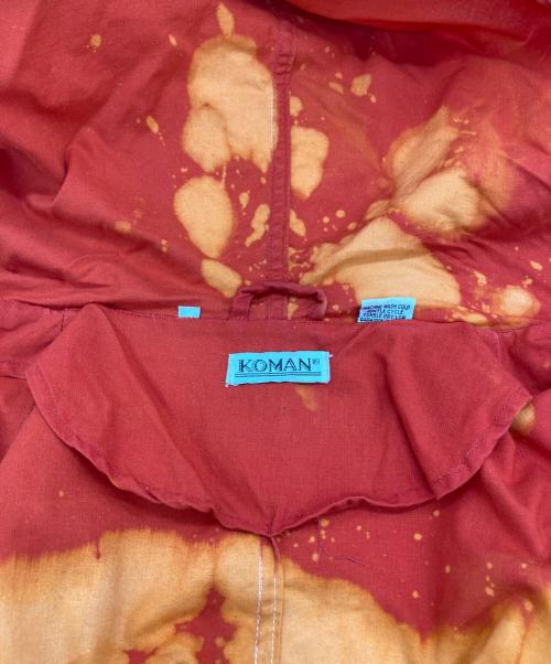 KOMAN（コーマン）KOMAN (コーマン) タイダイ柄フーデッドジャケット レッド サイズ:Mの古着・服飾アイテム