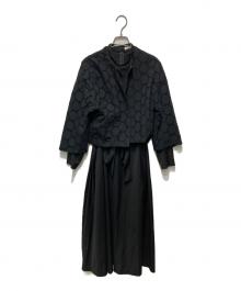 closet frabjous（エスティー・クローゼット・フラビシャス）の古着「サークルレースジャケットアンサンブル」｜ブラック