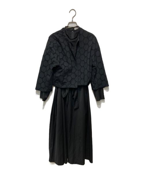 closet frabjous（エスティー・クローゼット・フラビシャス）closet frabjous (エスティー・クローゼット・フラビシャス) サークルレースジャケットアンサンブル ブラック サイズ:freeの古着・服飾アイテム