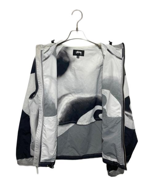 stussy（ステューシー）stussy (ステューシー) 8ボール ビーチシェルジャケット ホワイト×ブラック サイズ:Sの古着・服飾アイテム