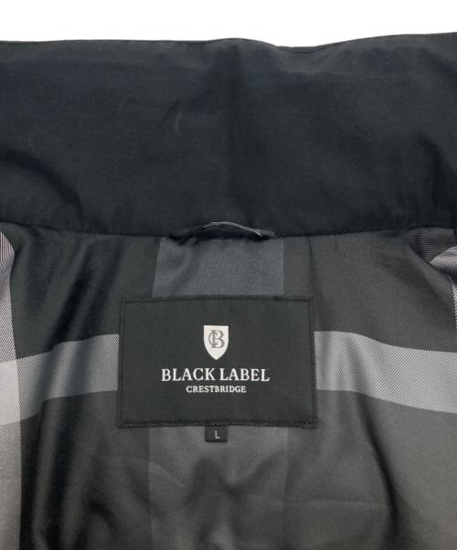 BLACK LABEL CRESTBRIDGE（ブラックレーベル クレストブリッジ）BLACK LABEL CRESTBRIDGE (ブラックレーベル クレストブリッジ) ウェザークロスロングダウン/ダウンコート ブラック サイズ:Lの古着・服飾アイテム