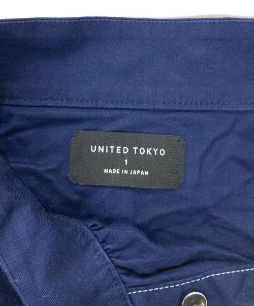 UNITED TOKYO（ユナイテッドトーキョー）UNITED TOKYO (ユナイテッドトーキョー) コットンリネン ビッグスリーブデニムブラウス ネイビー サイズ:1の古着・服飾アイテム