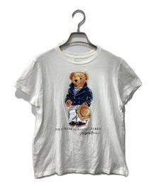 POLO RALPH LAUREN（ポロ・ラルフローレン）の古着「ポロベアプリントカットソー/プリントTシャツ」｜ホワイト