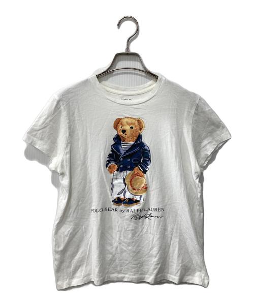 POLO RALPH LAUREN（ポロ・ラルフローレン）POLO RALPH LAUREN (ポロ・ラルフローレン) ポロベアプリントカットソー/プリントTシャツ ホワイト サイズ:Sの古着・服飾アイテム