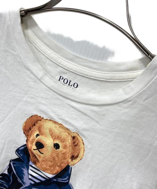 POLO RALPH LAUREN（ポロ・ラルフローレン）POLO RALPH LAUREN (ポロ・ラルフローレン) ポロベアプリントカットソー/プリントTシャツ ホワイト サイズ:Sの古着・服飾アイテム