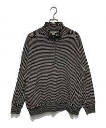 BLURHMS（ブラームス）の古着「C/NAPP Border Harf-Zip/カットソー」｜ブラック×ホワイト