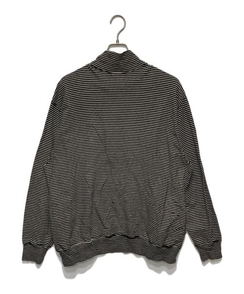 BLURHMS（ブラームス）blurhms (ブラームス) C/NAPP Border Harf-Zip/カットソー ブラック×ホワイト サイズ:2の古着・服飾アイテム