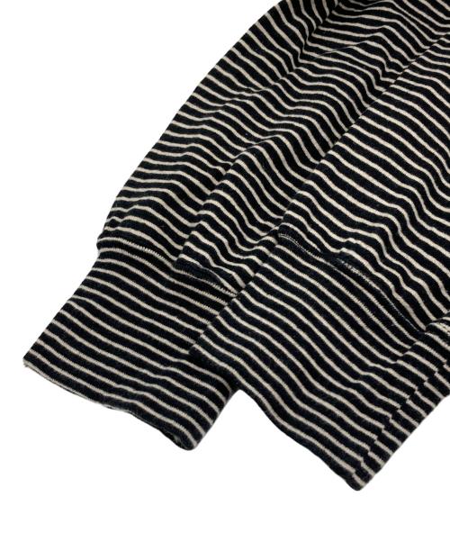 BLURHMS（ブラームス）blurhms (ブラームス) C/NAPP Border Harf-Zip/カットソー ブラック×ホワイト サイズ:2の古着・服飾アイテム