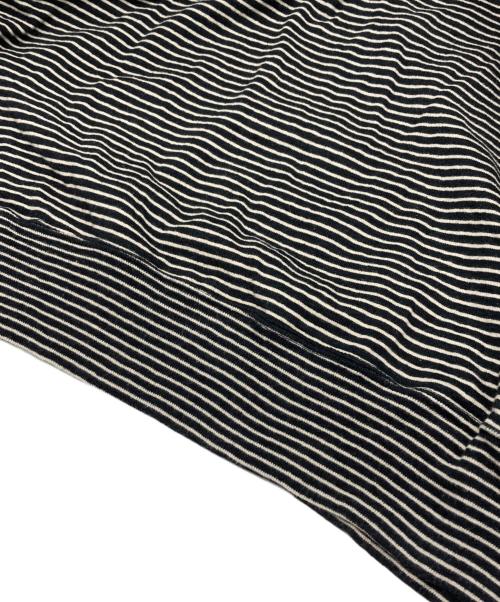 BLURHMS（ブラームス）blurhms (ブラームス) C/NAPP Border Harf-Zip/カットソー ブラック×ホワイト サイズ:2の古着・服飾アイテム