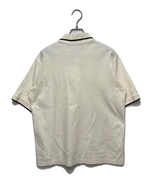 FRED PERRY（フレッドペリー）FRED PERRY (フレッドペリー) 417 by EDIFICE (417 バイ エディフィス) Textured Single Tipped Sh/ポロシャツ ホワイト サイズ:Lの古着・服飾アイテム
