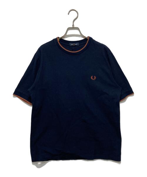 FRED PERRY（フレッドペリー）FRED PERRY (フレッドペリー) 417 by EDIFICE (417 バイ エディフィス) Textured Single Tipped Tシャツ ネイビー サイズ:Mの古着・服飾アイテム