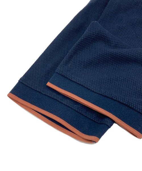 FRED PERRY（フレッドペリー）FRED PERRY (フレッドペリー) 417 by EDIFICE (417 バイ エディフィス) Textured Single Tipped Tシャツ ネイビー サイズ:Mの古着・服飾アイテム