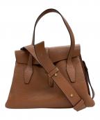 ANAYIアナイ）の古着「ダブルハンドルレザートートバッグ」｜ブラウン