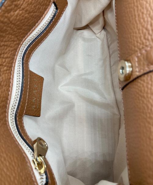 ANAYI（アナイ）ANAYI (アナイ) ダブルハンドルレザートートバッグ ブラウンの古着・服飾アイテム