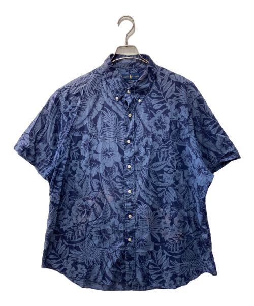 RALPH LAUREN（ラルフローレン）RALPH LAUREN (ラルフローレン) 総柄アロハシャツ/ロゴ/CLASSIC FIT ネイビー サイズ:XXLの古着・服飾アイテム