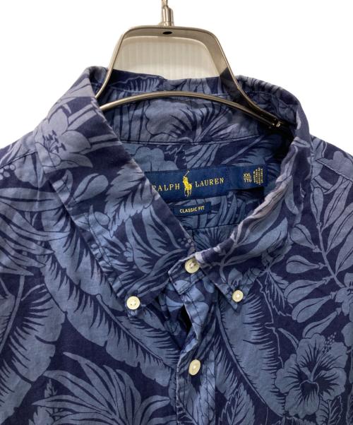 RALPH LAUREN（ラルフローレン）RALPH LAUREN (ラルフローレン) 総柄アロハシャツ/ロゴ/CLASSIC FIT ネイビー サイズ:XXLの古着・服飾アイテム