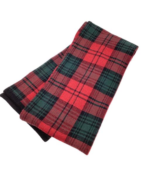 POLO RALPH LAUREN（ポロ・ラルフローレン）POLO RALPH LAUREN (ポロ・ラルフローレン) ポロベア刺繍チェックストール レッド サイズ:ONE SIZEの古着・服飾アイテム