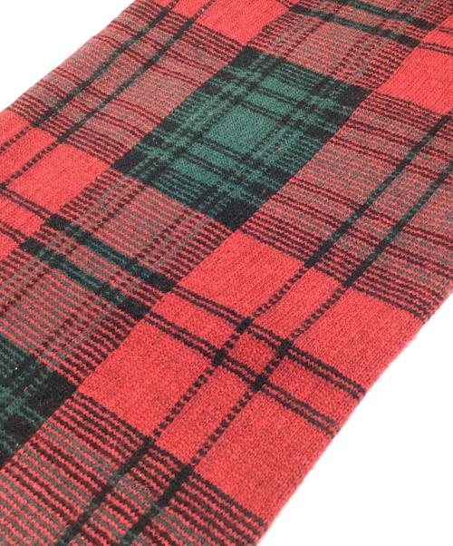 POLO RALPH LAUREN（ポロ・ラルフローレン）POLO RALPH LAUREN (ポロ・ラルフローレン) ポロベア刺繍チェックストール レッド サイズ:ONE SIZEの古着・服飾アイテム