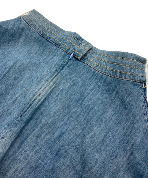 Kate Spade（ケイトスペード）Kate Spade (ケイトスペード) シャンブレーミディフレアスカート インディゴ サイズ:00の古着・服飾アイテム