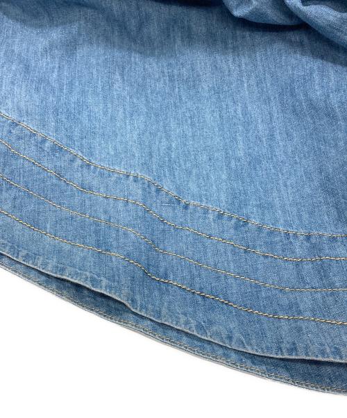 Kate Spade（ケイトスペード）Kate Spade (ケイトスペード) シャンブレーミディフレアスカート インディゴ サイズ:00の古着・服飾アイテム