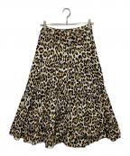 MARC JACOBSマークジェイコブズ）の古着「THE PRAIRIE SKIRT/アニマル柄スカート」｜ブラック×ホワイト