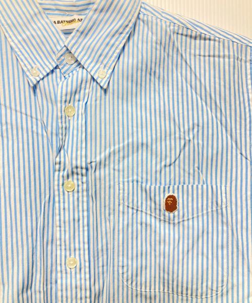 A BATHING APE（ア ベイシング エイプ）A BATHING APE (ア ベイシング エイプ) 半袖シャツ スカイブルー サイズ:Mの古着・服飾アイテム