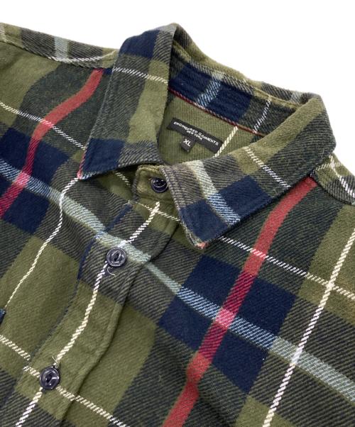 Engineered Garments（エンジニアド ガーメンツ）Engineered Garments (エンジニアド ガーメンツ) チェックシャツ オリーブ サイズ:XLの古着・服飾アイテム