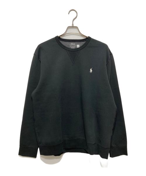 POLO RALPH LAUREN（ポロ・ラルフローレン）POLO RALPH LAUREN (ポロ・ラルフローレン) ダブルニット スウェットシャツ ブラック サイズ:XLの古着・服飾アイテム