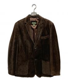 Eddie Bauer（エディーバウアー）の古着「ピッグレザーテーラードジャケット」｜ブラウン