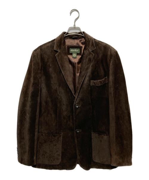 Eddie Bauer（エディーバウアー）Eddie Bauer (エディーバウアー) ピッグレザーテーラードジャケット ブラウン サイズ:XLの古着・服飾アイテム