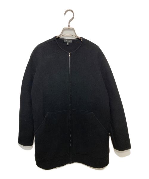theory（セオリー）theory (セオリー) ウールノーカラーコート ブラック サイズ:Pの古着・服飾アイテム