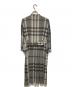 BURBERRY LONDON (バーバリーロンドン) シルクチェックワンピース グレー サイズ:38：10000円