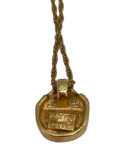 LANVIN（ランバン）LANVIN (ランバン) ブルーストーンネックレス ゴールドの古着・服飾アイテム