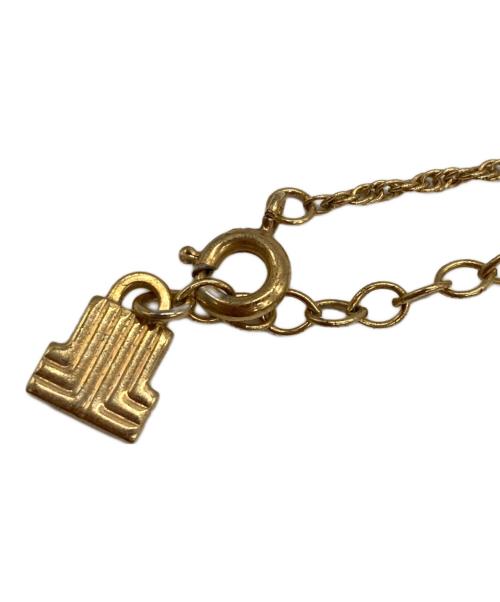 LANVIN（ランバン）LANVIN (ランバン) ブルーストーンネックレス ゴールドの古着・服飾アイテム