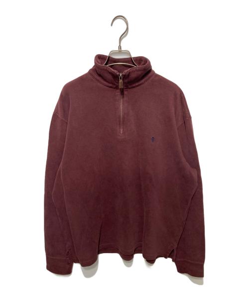POLO RALPH LAUREN（ポロ・ラルフローレン）POLO RALPH LAUREN (ポロ・ラルフローレン) ハーフジップスウェット ブラウン サイズ:XLの古着・服飾アイテム