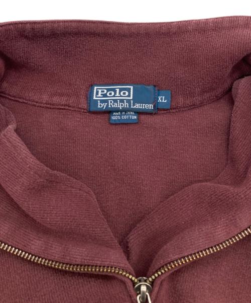 POLO RALPH LAUREN（ポロ・ラルフローレン）POLO RALPH LAUREN (ポロ・ラルフローレン) ハーフジップスウェット ブラウン サイズ:XLの古着・服飾アイテム