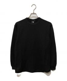 THE NORTH FACE（ザ ノース フェイス）の古着「ロングスリーブウォームワッフルクルー」｜ブラック