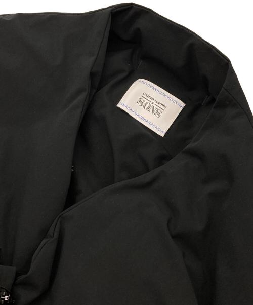 UNITED ARROWS & SONS（ユナイテッドアローズ アンド サンズ）UNITED ARROWS & SONS (ユナイテッドアローズ アンド サンズ) DAISUKE OBANA (ダイスケ オバナ) DOWN V LONG COAT/ダウンコート ブラック サイズ:Lの古着・服飾アイテム