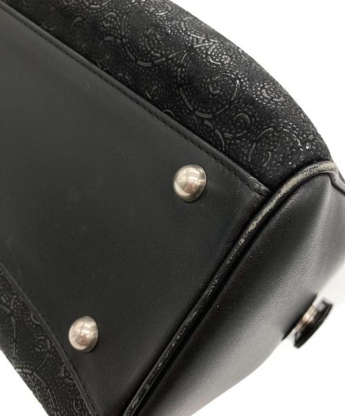 印傳屋（インデンヤ）印傳屋 (インデンヤ) ハンドバッグ ブラックの古着・服飾アイテム