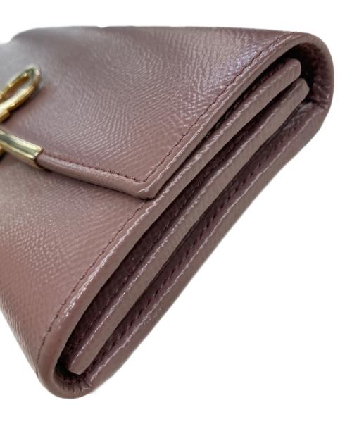 Salvatore Ferragamo（サルヴァトーレ フェラガモ）Salvatore Ferragamo (サルヴァトーレ フェラガモ) ガンチーニ コンチネンタル ウォレット/長財布 ピンクの古着・服飾アイテム