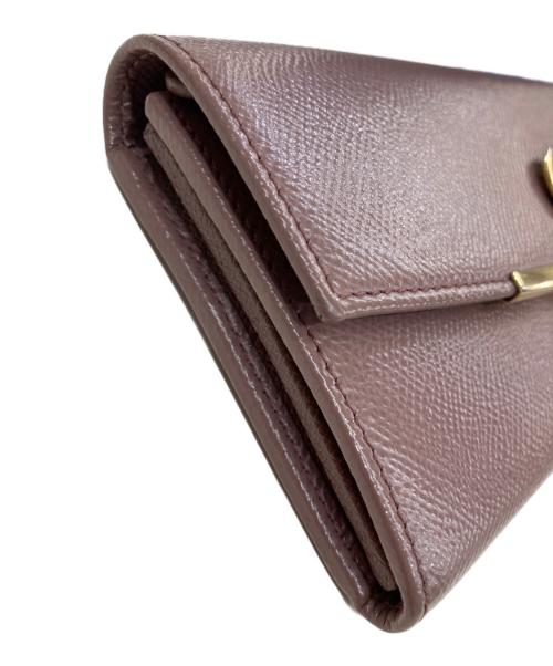 Salvatore Ferragamo（サルヴァトーレ フェラガモ）Salvatore Ferragamo (サルヴァトーレ フェラガモ) ガンチーニ コンチネンタル ウォレット/長財布 ピンクの古着・服飾アイテム