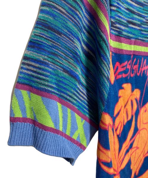Desigual（デシグアル）Desigual (デシグアル) 半袖ニット ブルー サイズ:Sの古着・服飾アイテム