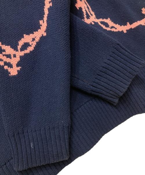 WHITELAND（ホワイトランド）WHITELAND (ホワイトランド) 厚手ニット ネイビー サイズ:Mの古着・服飾アイテム